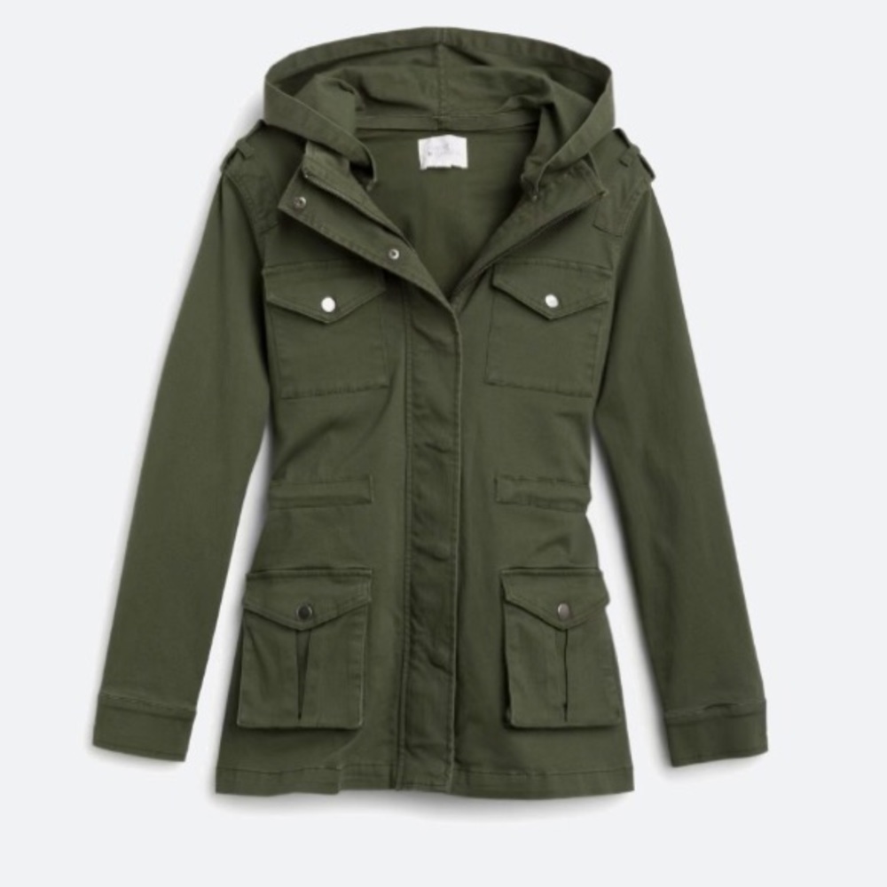 Market & Spruce green cargo jacket